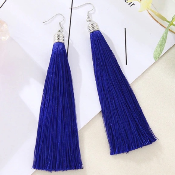 💙💎GRATEFUL💙MAKER💎💙 Jewelry - NEW!💙💎GORGEOUS ROYAL💙BLUE TASSELS!💎💙SILVERY!